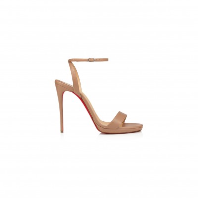 CHRISTIAN LOUBOUTIN LOUBI QUEEN 120 MM SANDALS-NAPPA LEATHER-BLUSH-WOMEN 1191582PK1A